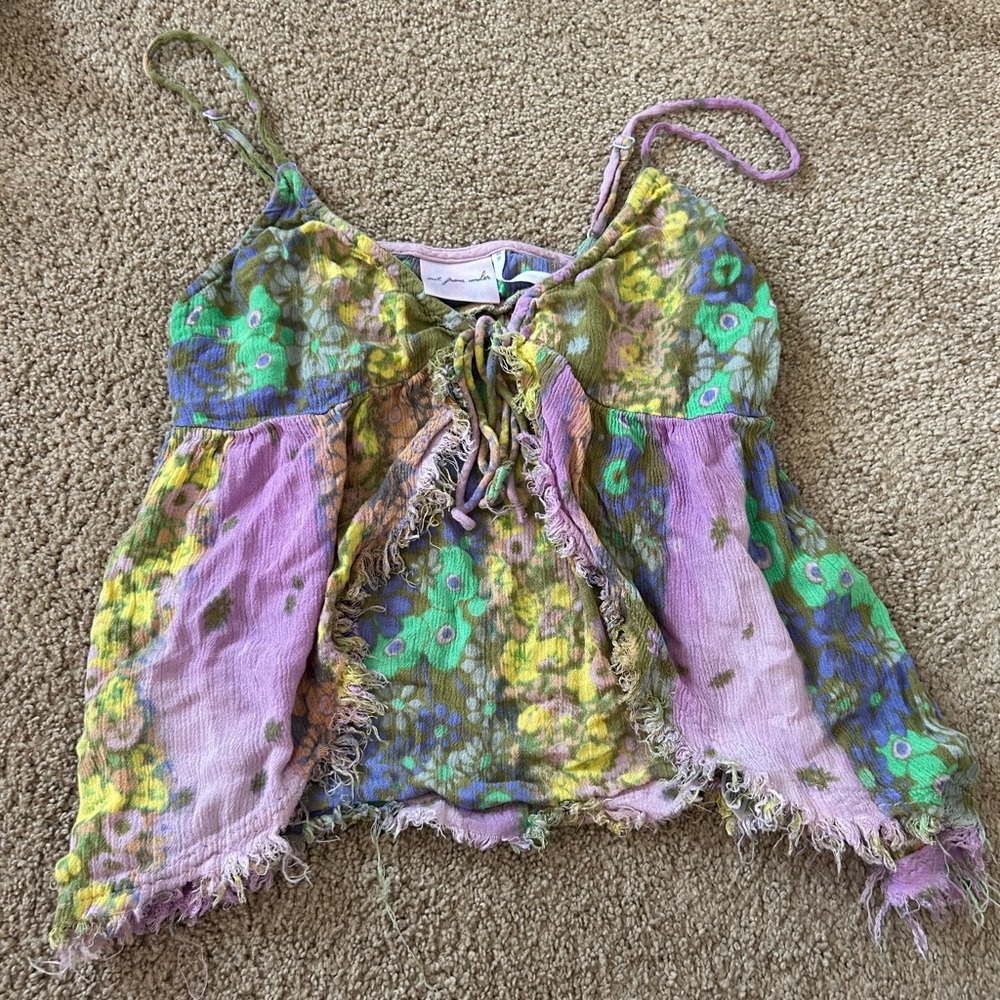 UO Floral Tie-Front Camisole
